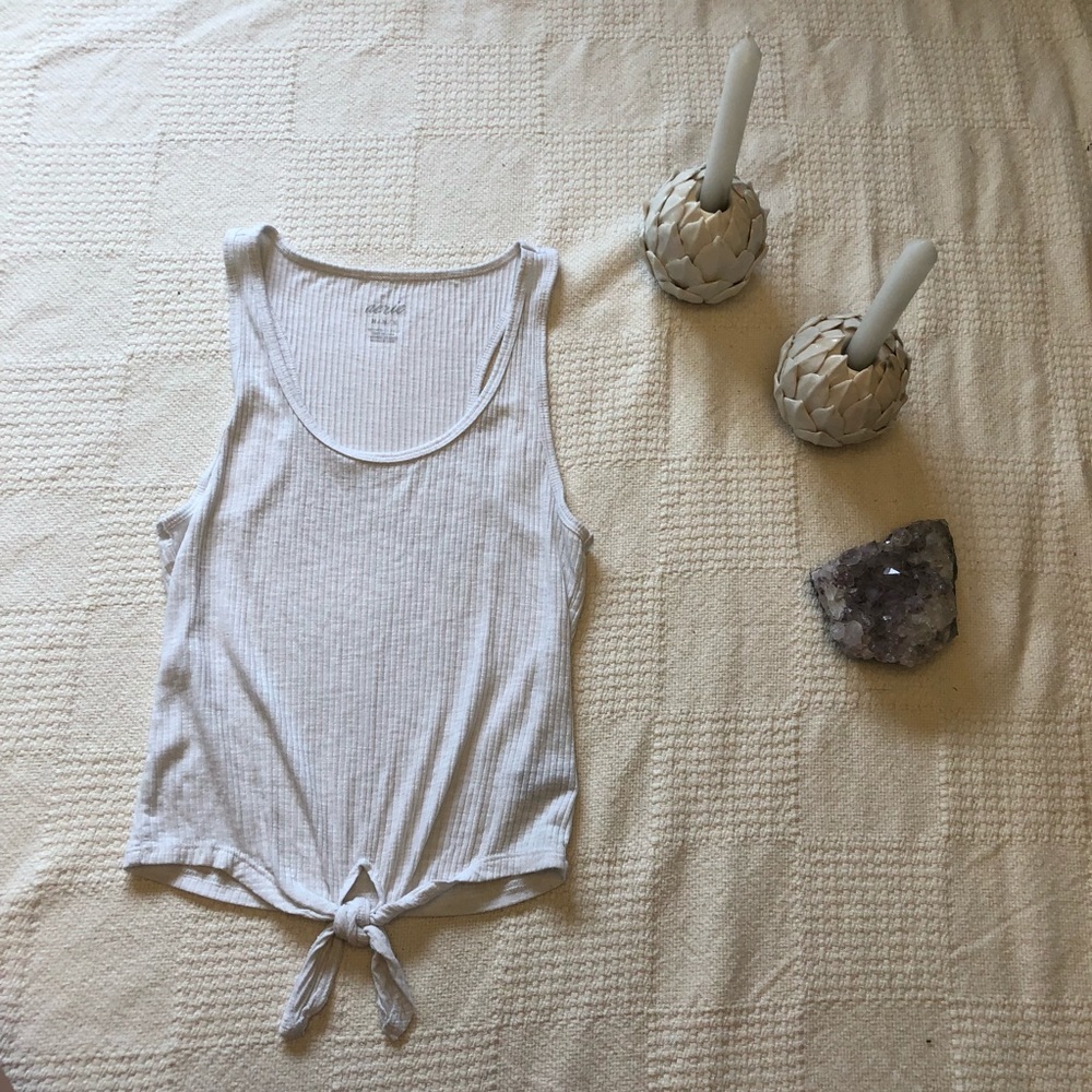 Aerie Cropped Tie-Front Tank